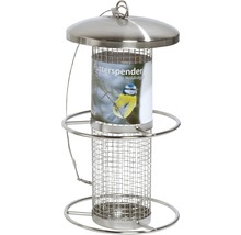 Distributeur de nourriture pour oiseaux en métal avec suspension