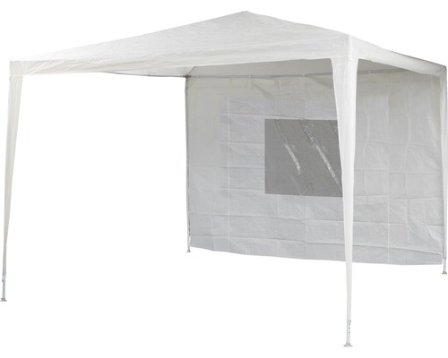 Seitenteil für Partyzelt GARDEN PLACE 300 x 300 cm mit Fenster weiß Weißes Pavillon mit Fenster an einer Seite