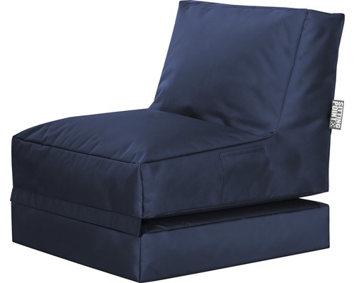 Fauteuil Sitting Point Twist Scuba bleu jeans 90x70x80 cm (déplié 180x70x60 cm)