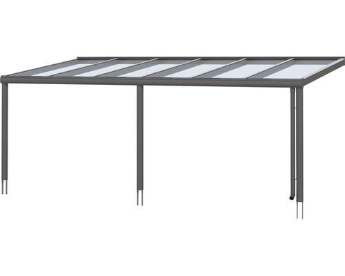 Toit de terrasse avec cadre en aluminium et panneaux translucides