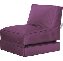Fauteuil Sitting Point Twist Scuba aubergine 90x70x80 cm (déplié 180x70x60 cm)