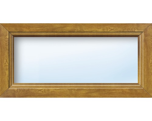 Élément fixe de fenêtre en plastique ARON Basic blanc/golden oak 700x400 mm (sans ouverture)