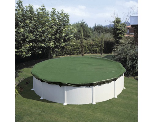 Bâche de recouvrement pour piscine PVC toute l'année été/hiver stable aux UV Ø 300 cm vert avec cordon de serrage Bâche de recouvrement pour piscine PVC toute l'année été/hiver stable aux UV Ø 300 cm vert avec cordon de serrage