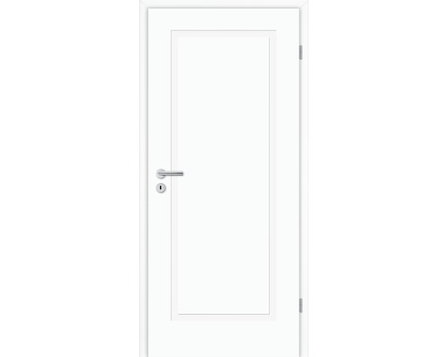 Weisse Innentür mit Türdrücker und Schloss