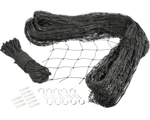 Filet de protection pour chat 2x4 m, noir Filet de protection pour chat 2x4 m, noir