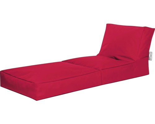 Rote Sitzsack-Sonnenliege für den Außenbereich