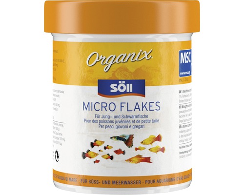 Nourriture en flocons Söll Organix Micro Flakes 130 ml