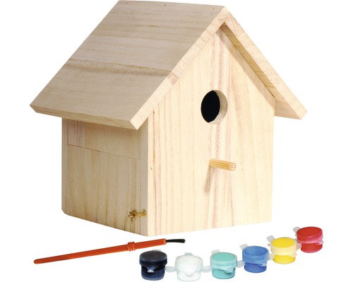 Nichoir kit de bricolage pour enfants, à peindre, 17,5x15,5x20,5 cm