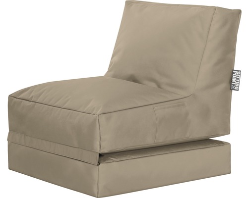Sitzsessel Sitting Point Twist Scuba khaki 90x70x80 cm (ausgeklappt 180x70x60 cm) Sitzsack-Sessel mit Rückenlehne