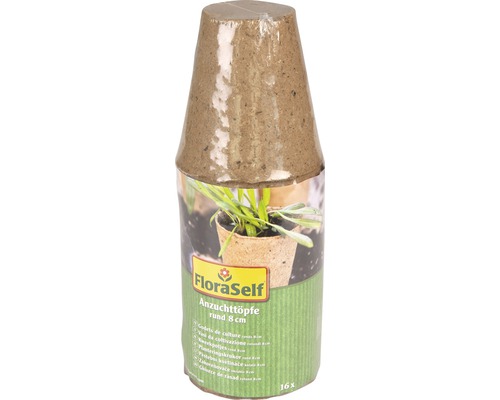 Pots de culture FloraSelf Ø 8 cm 16 pièces Pots de culture FloraSelf Ø 8 cm 16 pièces