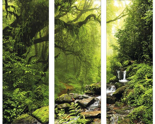 Tableau en verre Fairy Tale Forest kit de 3 3x 30x80 cm GLA1120