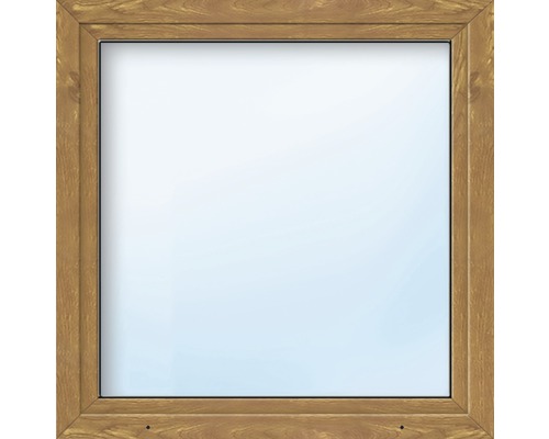 Fenêtre en PVC ARON Basic blanc/golden oak 500x550 mm tirant droit