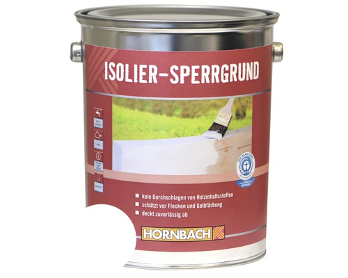 Peinture isolante HORNBACH sous-couche d'isolation crème 5 l Primaire d''isolation dans une boîte métallique