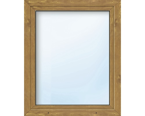 Kunststofffenster 1-flg. ARON Basic weiß/golden oak 550x650 mm DIN Links