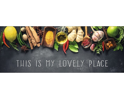 Arrangement de diverses épices et ingrédients avec l''inscription This is my lovely place