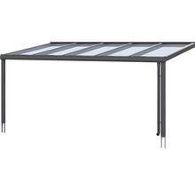 Terrassenüberdachung mit Aluminiumrahmen und transparentem Dach