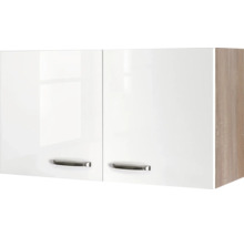 Flex Well Hängeschrank Valero BxTxH 100 x 32 x 55 cm weiß hochglanz zerlegt Anschlag links rechts 00007839