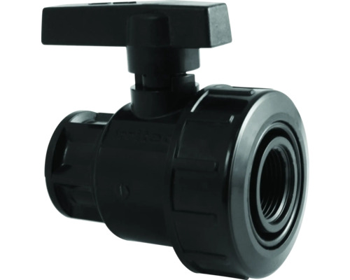 Robinet à boisseau sphérique pour conduite d'eau froide filetage intérieur de 3/4" Robinet à boisseau sphérique noir en plastique avec filetage intérieur