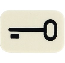 Schlüsselsymbol auf rechteckiger Oberfläche