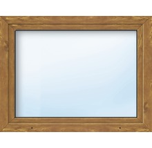 Fenêtre en PVC ARON Basic blanc/golden oak 750x550 mm tirant gauche-thumb-0