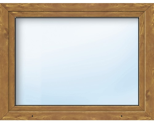 Kunststofffenster 1-flg. ARON Basic weiß/golden oak 850x700 mm DIN Links