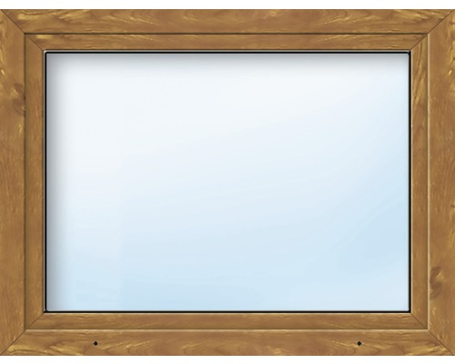 Fenêtre en PVC ARON Basic blanc/golden oak 800x500 mm tirant gauche