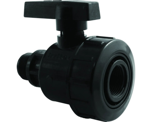 Robinet à boisseau sphérique pour conduite d'eau froide filetage extérieur de 3/4" Vanne à boisseau sphérique noire avec poignée pour raccords de tuyaux