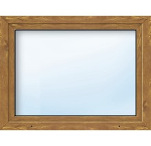 Fenêtre en PVC ARON Basic blanc/golden oak 750x550 mm tirant droit-thumb-0