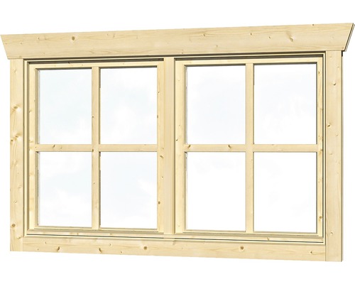 Fenêtre double SKAN HOLZ 2x57,5x70,5 cm nature