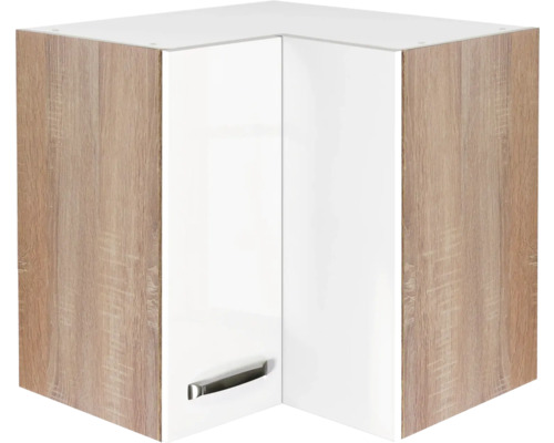 Armoire suspendue Valero blanc hautement brillant (lxhxp) 60x55x32 cm