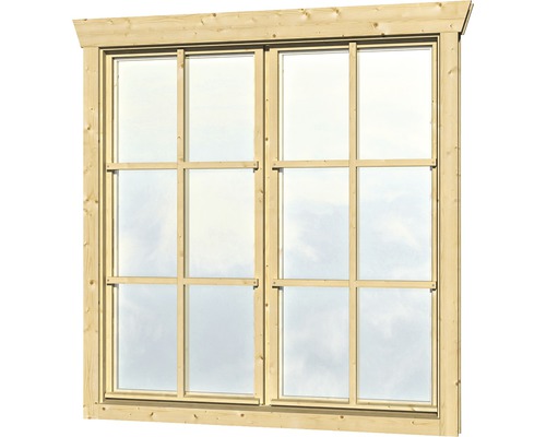 Fenêtre double SKAN HOLZ 2x57,5x123,5 cm nature