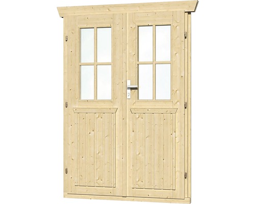 Double porte semi-vitrée SKAN HOLZ pour 28 mm, 117,5x179,5 cm nature