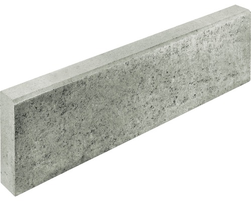 Bordure de trottoir profonde en béton gris chanfreinée sur un côté 100 x 10 x 30 cm