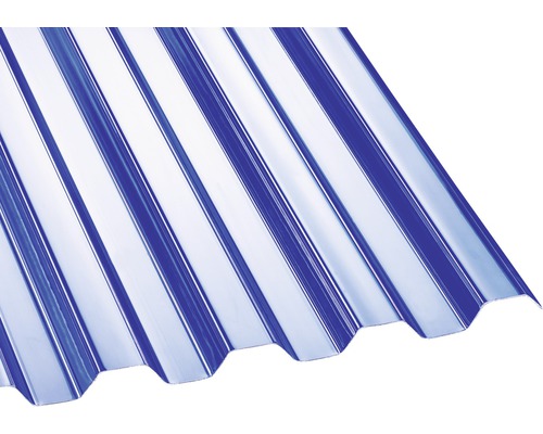 Plaque ondulée Gutta polycarbonate trapèze 76/18 transparente 3500 x 1040 x 0,8 mm
