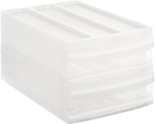 Schubladenbox Systemix Duo M transparent 39,5x25,5x20,3 cm