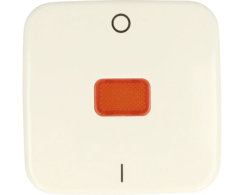 Bascule d'interrupteur avec impression I/0 avec calotte rouge Busch-Jaeger 2508-212 Duro 2000 SI blanc