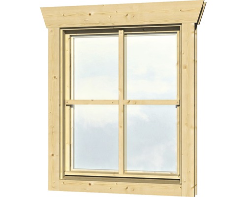 Fenêtre individuelle SKAN HOLZ tirant gauche 57,5x70,5 cm nature