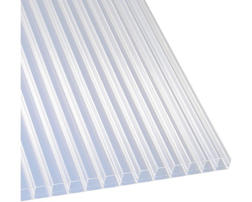 Panneau alvéolé/Entretoise Gutta en polycarbonate 20-16 en opale blanc 3500 x 1200 x 16 mm