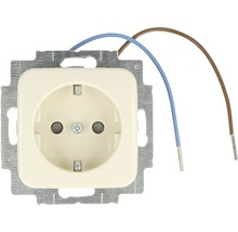 Prise électrique avec câblage bleu et marron