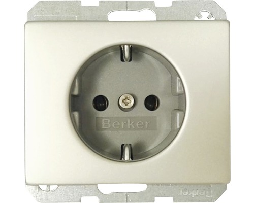 Prise de courant insert prise de courant Berker K5 acier inoxydable