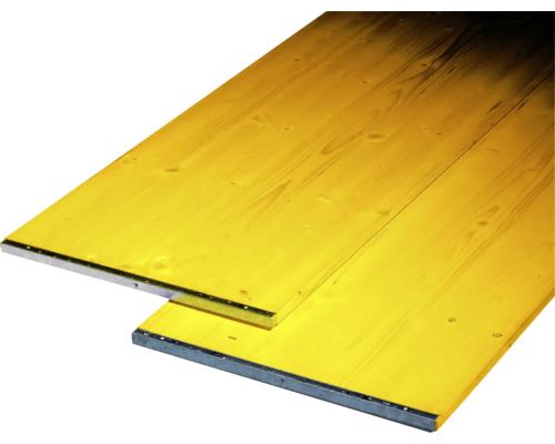 Panneau multiusage 20x500x1500 mm épicéa avec protection des bords Panneaux de coffrage en bois jaunes avec bordure métallique