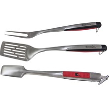 Set d''ustensiles de barbecue en acier inoxydable comprenant une fourchette à barbecue, une spatule et une pince