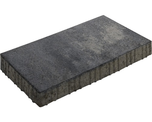 Pavé rectangulaire Crescendo mélange gris anthracite avec mini-chanfrein 60 x 30 x 8 cm