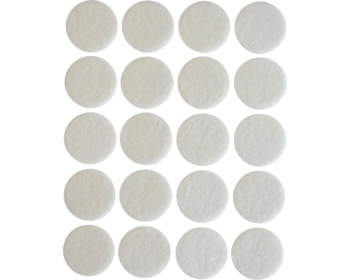 Mehrere runde Filzgleiter zur Möbelbefestigung