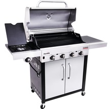 Barbecue à gaz Char-Broil Performance 440s 59,4 x 144 x 115,7 cm 4 brûleurs + brûleur latéral + brûleur infrarouge acier inoxydable avec tablette, thermomètre de couvercle, grille de maintien en température, grille, lèchefrite grille acier émaillé