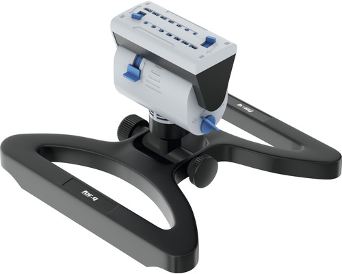 Viereckregner auf einem schwarzen Standfuß