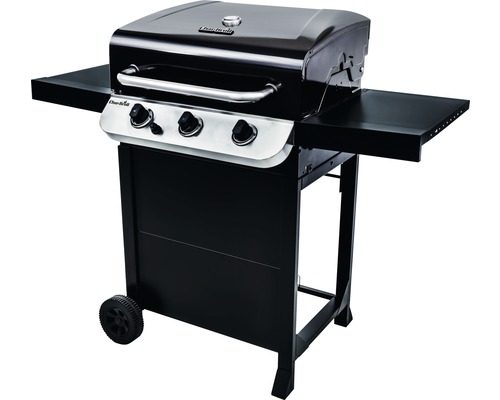 Gril à gaz avec trois brûleurs et étagères de rangement