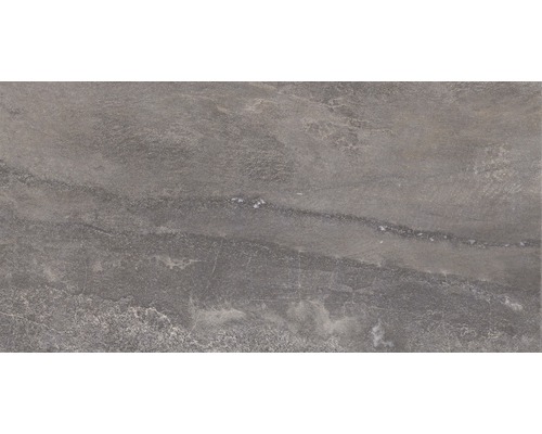 Carrelage pour sol en grès cérame fin Arrow anthracite 31x62 cm