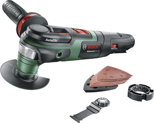 Outil multifonctions sans fil AdvancedMulti 18 Bosch sans batterie Outil multifonction sans fil Bosch AdvancedMulti 18 avec accessoires