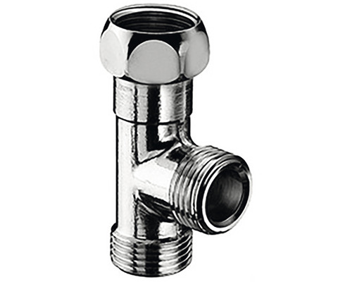 Eckventil mit drei Anschlüssen zur Wasserverteilung